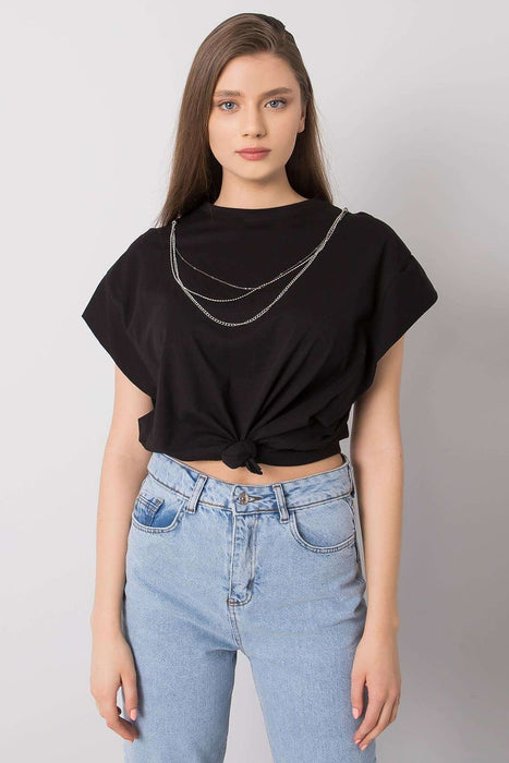 Elegant Chain-Detailed Relaxed Fit Blouse