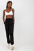 Stylish High-Waisted Lounge Trousers with Pockets and Adjustable Tie