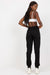 Stylish High-Waisted Lounge Trousers with Pockets and Adjustable Tie