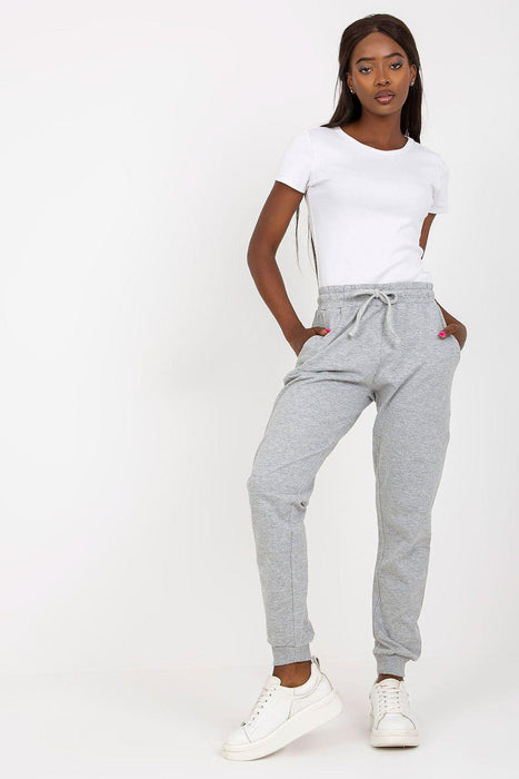 Stylish High-Waisted Lounge Trousers with Pockets and Adjustable Tie