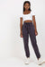 Stylish High-Waisted Lounge Trousers with Pockets and Adjustable Tie