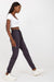 Stylish High-Waisted Lounge Trousers with Pockets and Adjustable Tie