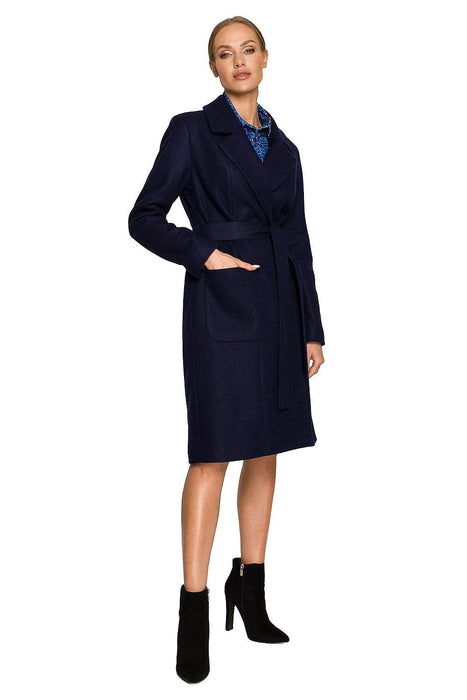 Elegant Fleece Wrap Coat