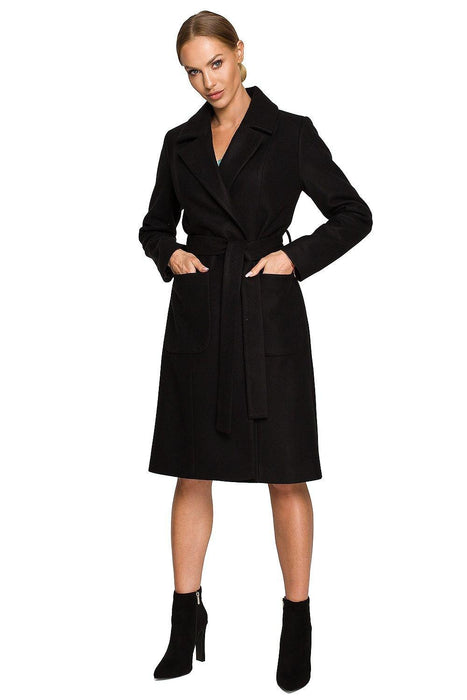 Elegant Fleece Wrap Coat