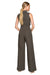 Chic Wide-Leg Jumpsuit with Stylish Roll-Up Collar and Unique Accents