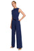 Chic Wide-Leg Jumpsuit with Stylish Roll-Up Collar and Unique Accents