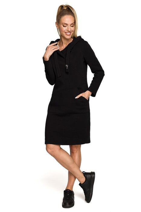 Embroidered Cozy Hoodie Dress for Stylish Winter Comfort