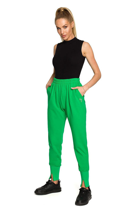 Sleek Cutout Embroidered Lounge Pants