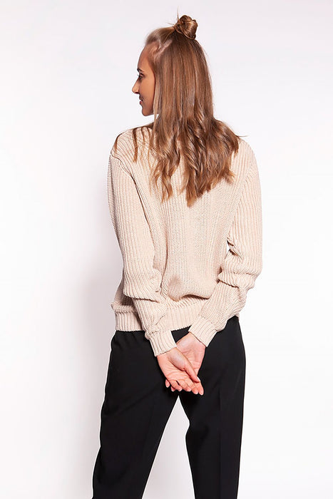 Stylish Heart-Cut Neckline Knit Sweater