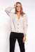 Sophisticated Unbuttoned Cardigan with Pointed Neckline