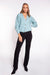 Sophisticated Unbuttoned Cardigan with Pointed Neckline