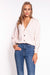 Sophisticated Unbuttoned Cardigan with Pointed Neckline