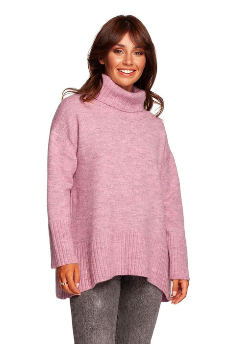 Stylish Ribbed Turtleneck Knit Jumper