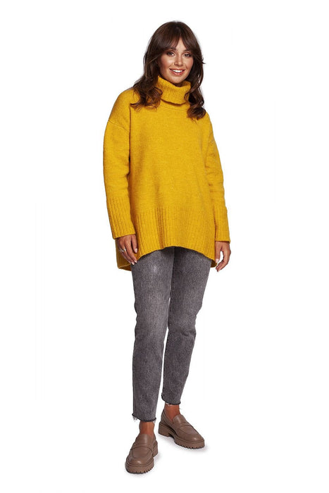 Stylish Ribbed Turtleneck Knit Jumper