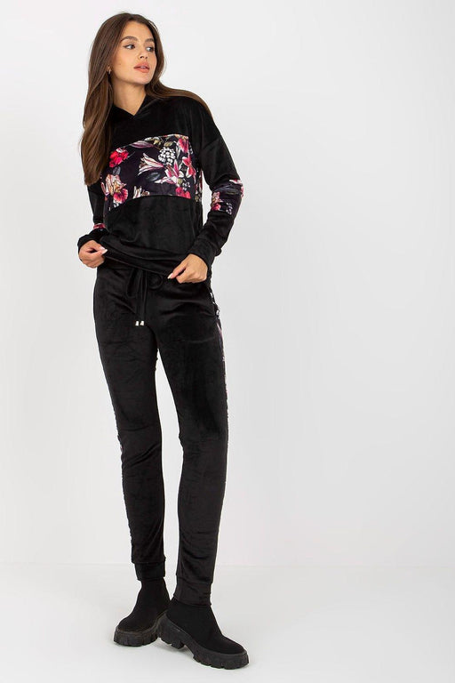 Chic Velour Floral Lounge Set