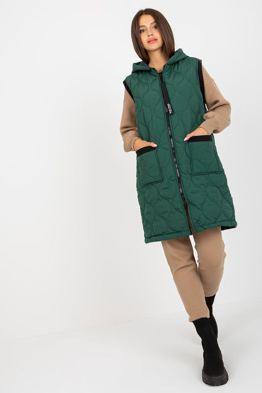 Urban Elegance Quilted Hooded Vest