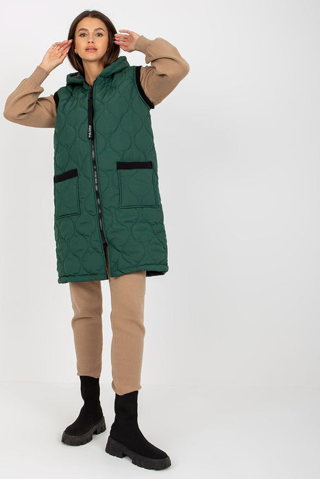 Urban Elegance Quilted Hooded Vest