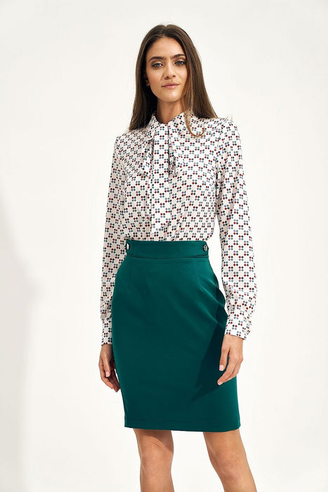 Chic Bow-Detail Professional Blouse