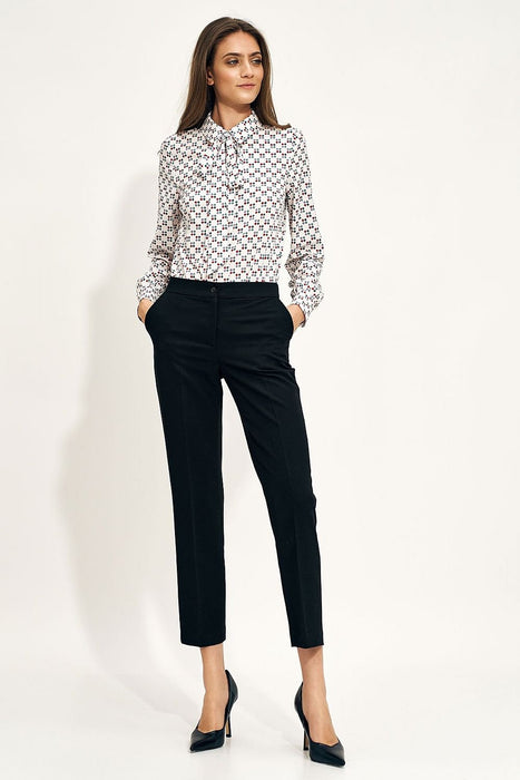 Chic Bow-Detail Professional Blouse