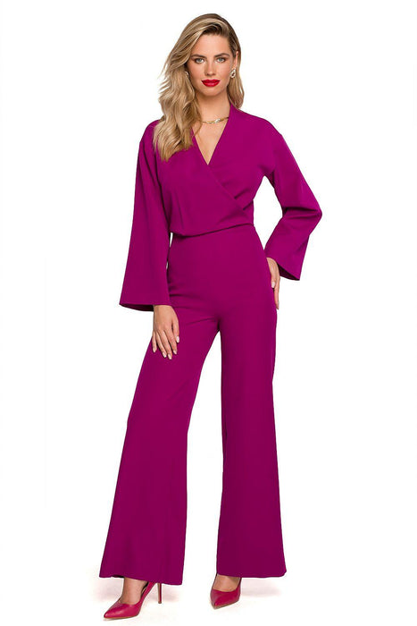 Elegant Flared Sleeve Jumpsuit Ensemble