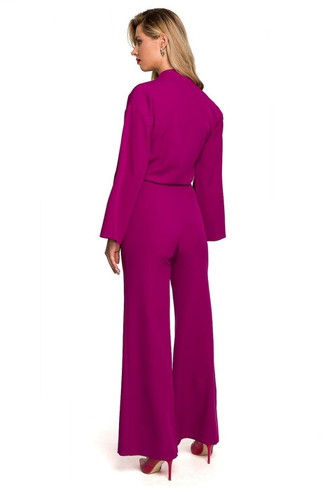 Elegant Flared Sleeve Jumpsuit Ensemble