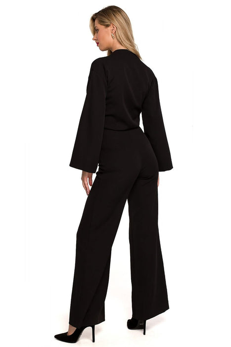 Elegant Flared Sleeve Jumpsuit Ensemble