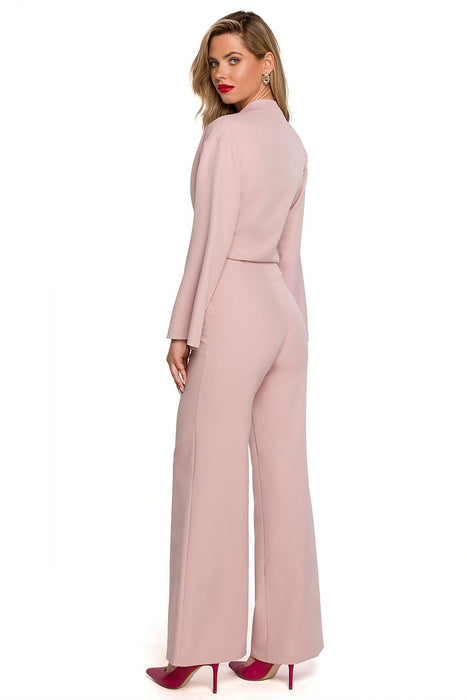 Elegant Flared Sleeve Jumpsuit Ensemble