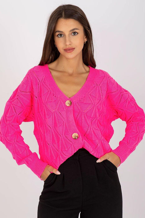 Ladies' Parisian Openwork Button-Down Sweater