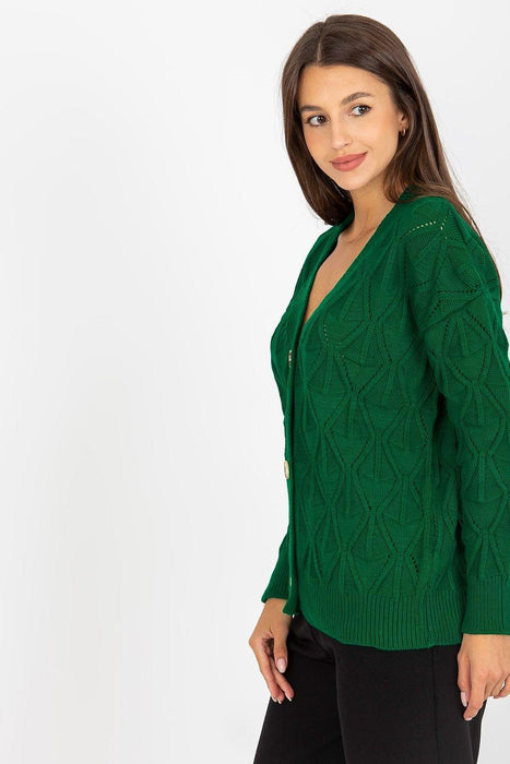 Ladies' Parisian Openwork Button-Down Sweater