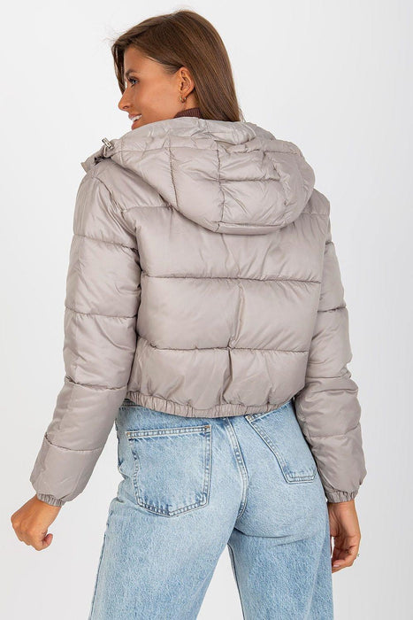 Cozy Women's Quilted Down Jacket with Removable Hood for Winter