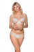 Ivory Elegance Bra Set with Charming Beige Bow Accents