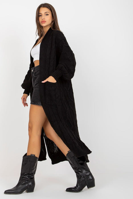 Elegant Parisian-Inspired Oversized Pocket Cardigan