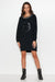 Elegant Lace-Trimmed Sweatshirt Dress