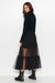 Numinous Black Viscose Evening Dress