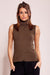 Sophisticated Sleeveless Turtleneck Vest - Cotton Blend - All Sizes