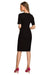 Sophisticated Zip-Front Pencil Dress with Stylish Overlap Detail