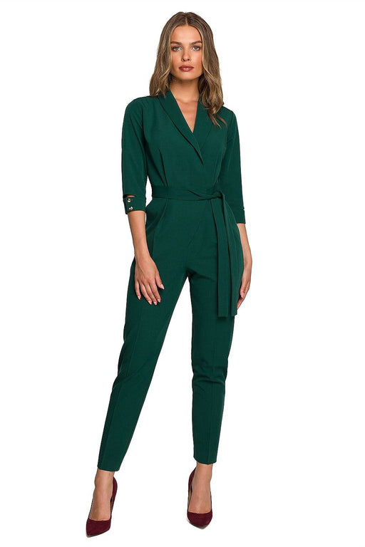 Elegant Shawl Collar Jumpsuit for Effortless Elegance