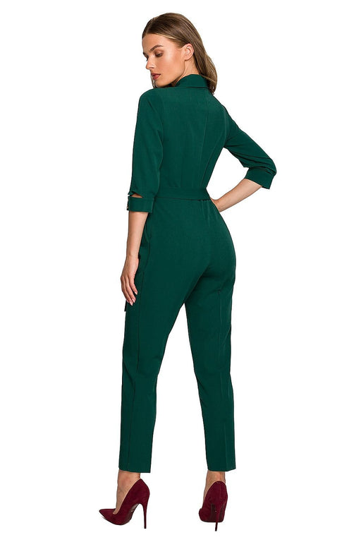 Elegant Shawl Collar Jumpsuit for Effortless Elegance