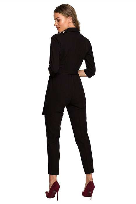 Elegant Shawl Collar Jumpsuit for Effortless Elegance