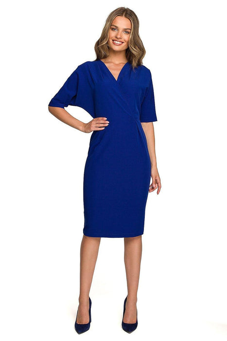 Elegant Envelope Dress with Batwing Sleeves