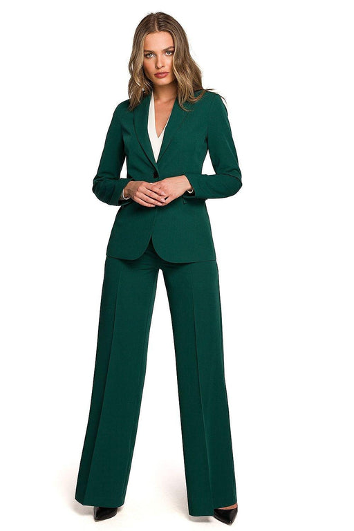 Chic One-Button Tailored Blazer