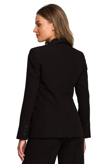 Chic One-Button Tailored Blazer