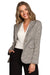 Chic Check Print Autumn Jacket - Perfect for Work and Leisure