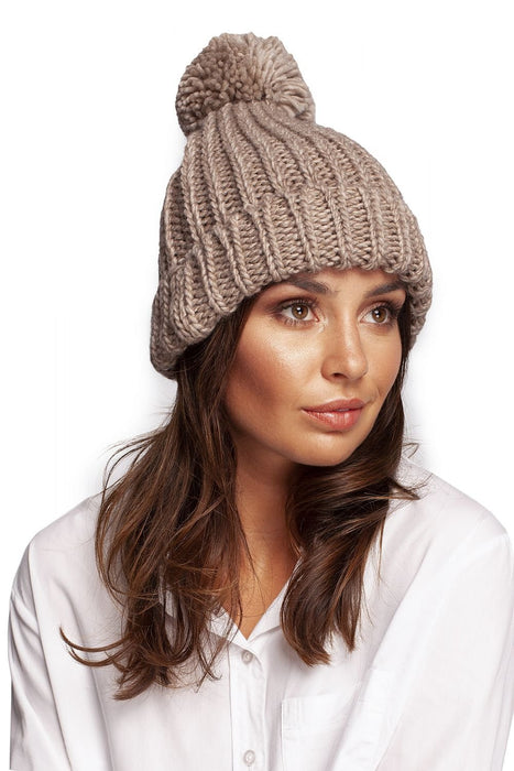 Charming Pom-Pom Knit Beanie