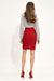 Elegant Crimson Pencil Skirt for Effortless Style