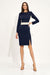 Sleek Contrast-Embellished Dress for a Stunning Office Look