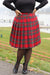 Plus Size Scottish Check Flared Skirt - Modern Elegance