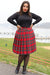 Plus Size Scottish Check Flared Skirt - Modern Elegance