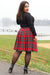 Plus Size Scottish Check Flared Skirt - Modern Elegance