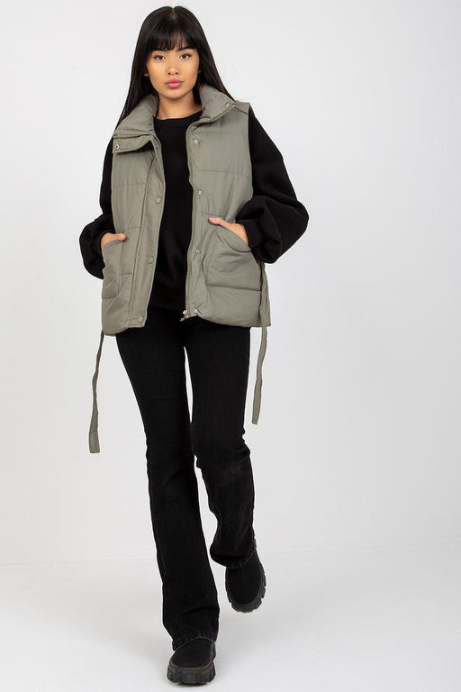 Stylish Zippered Puffer Vest